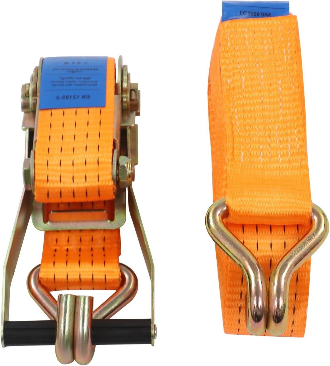 Spanbanden set - Sjorbanden haken - Goederen vastzetten - Hoge treksterkte - 10 meter - Oranje