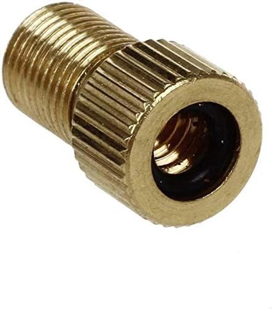Ventiel Adapter - Fietspomp Koppeling - Banden Oppompen - Presta naar Schrader - 4 Stuks - Goud — afbeelding 2