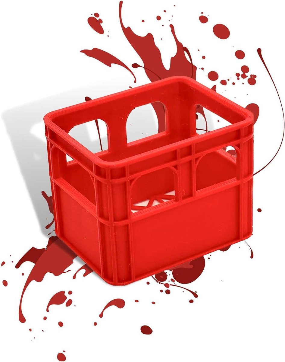 Batterij Opbergdoos - Batterijhouder Minikist - Batterijen Organiseren - Stapelbaar Ontwerp - 54 x 68 x 52 mm - Rood