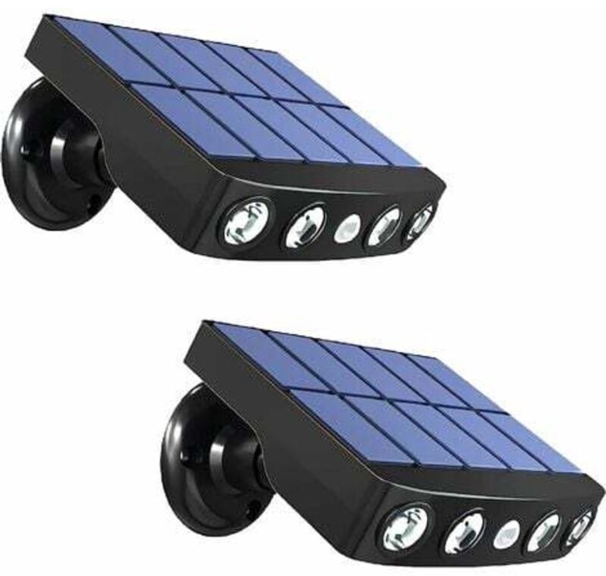 500 lumen buitenlamp op zonne-energie – 6 geschikt voorer bewegingssensor – Waterdicht – 5V 300mA zonnepaneel – 2 stuks – 360° verstelbare hoek