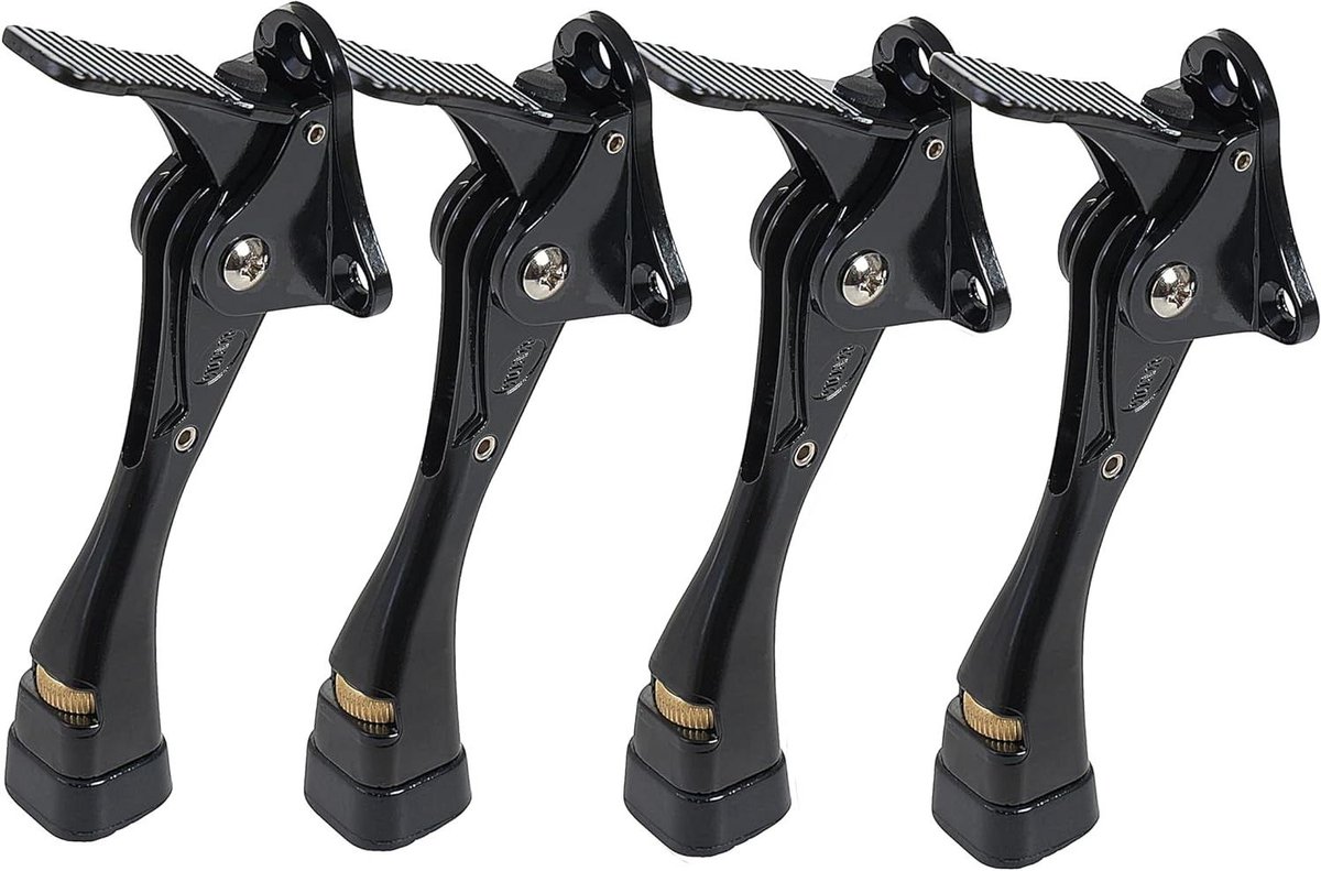Deurstop - Trapdeurstopper - Deur Open Houden - Handsfree Bediening - 10 cm - Zwart