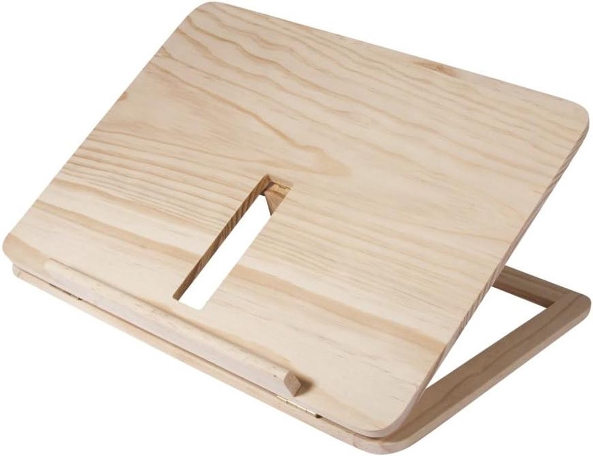 Houten Standaard - Boekhouder Lezer - Koken Lezen - Verstelbare Hoeken - 28x21 cm - Bruin