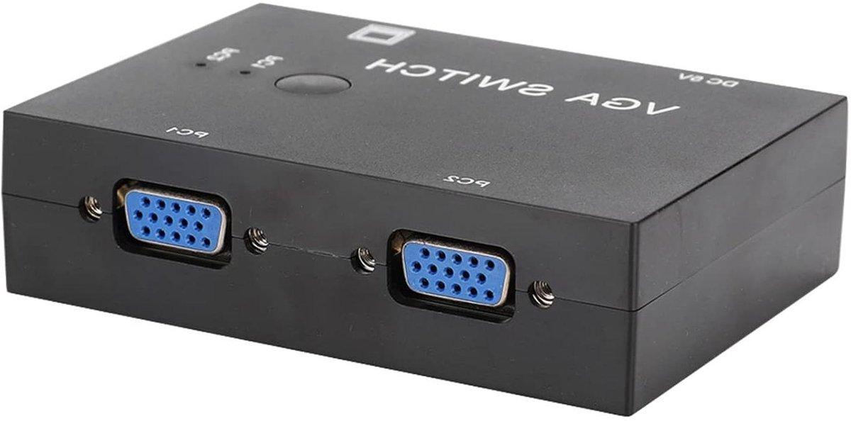 VGA Switch 2 PC naar 1 Monitor - 2 in 1 Uit VGA Splitter voor Twee Computers