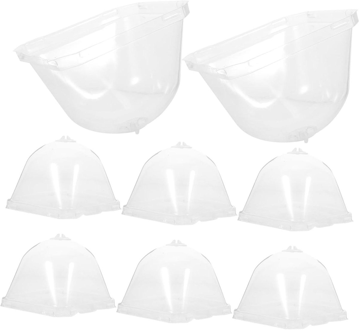 Plantenkap Koepels - Kweekkappen Set - Zaailingen Beschermen - Verstelbare Ventilatie - 10 Stuks - Transparant