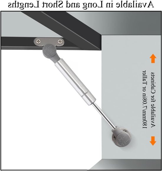 2 stuks Gasveer Liftsteun 80N, Zachte Sluiting voor Kasten, Speelgoeddozen en Opbergdozen, 20.5 cm Lang — afbeelding 2