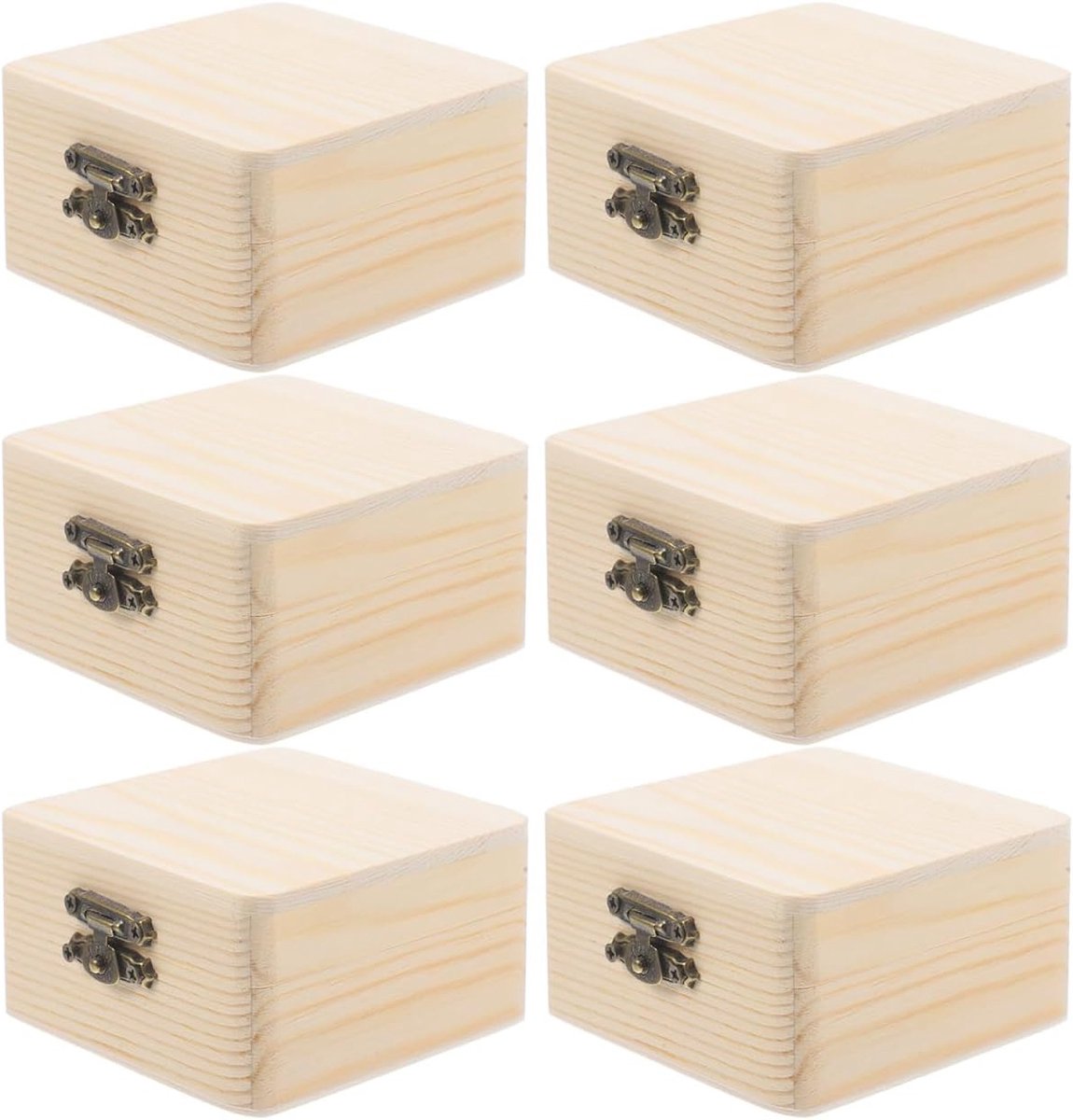 Handgemaakte Houten Sieradenbox met 6 Compartimenten voor Creatieve Opslag en Organisatie