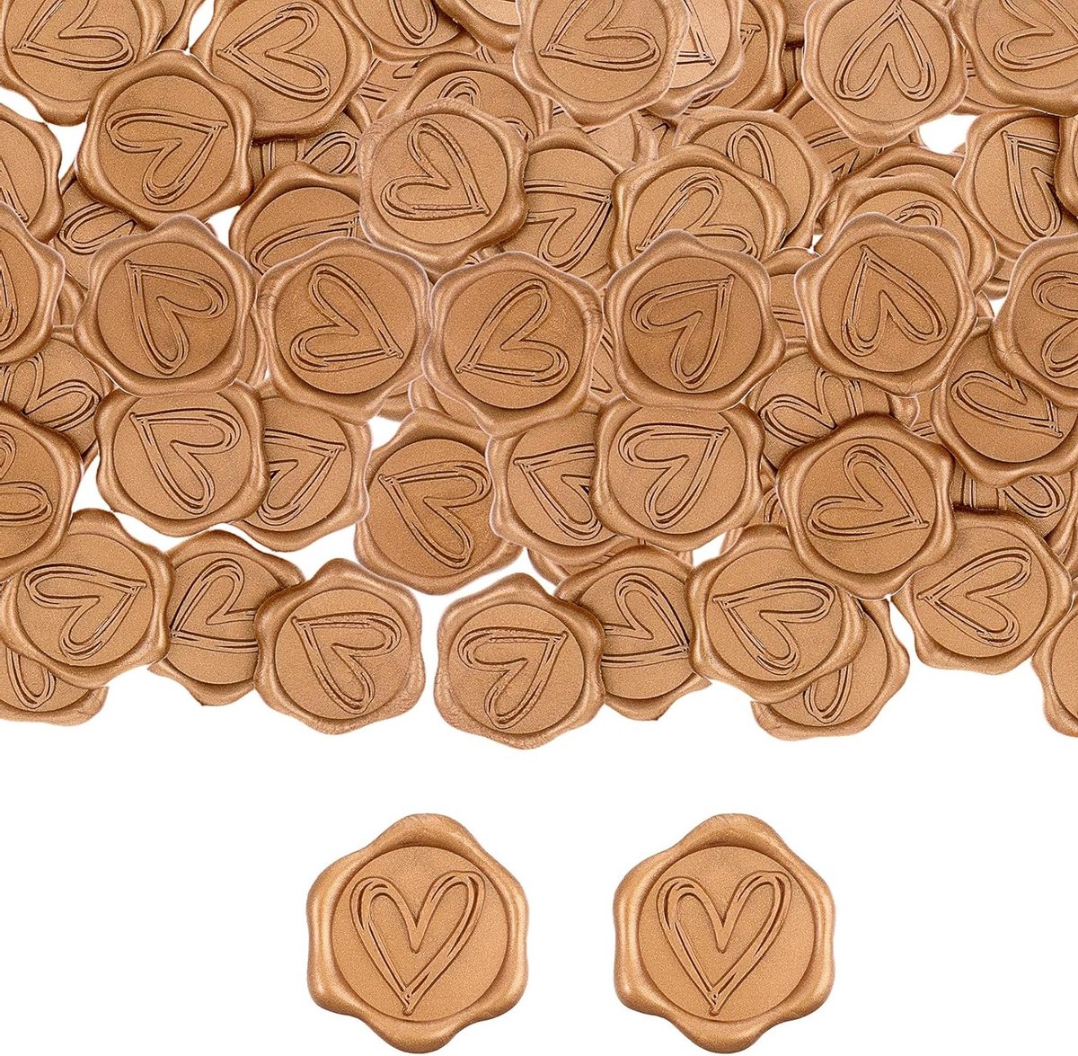 Hartvormige Waszegels - 25 Stuks Zelfklevende Stickers voor Trouwen, Verjaardagen en Cadeaupakketten