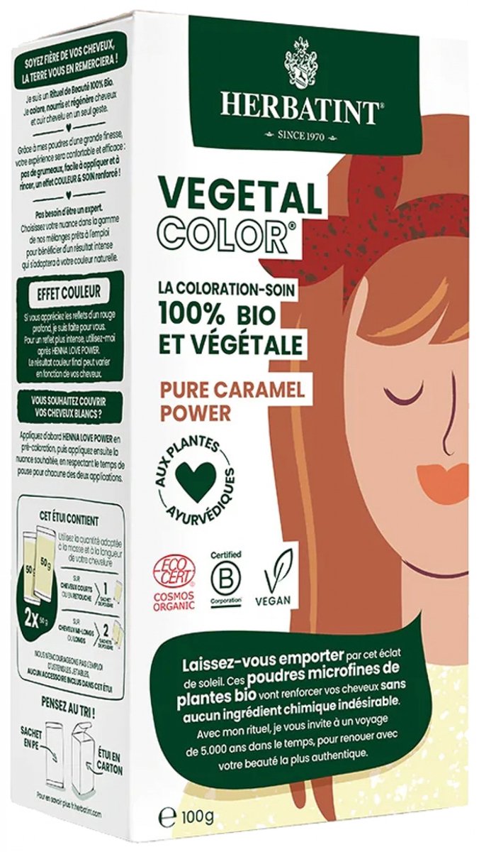Herbatint Plantaardige Kleur Biologisch 100 g (Kleuren : Kastanje)