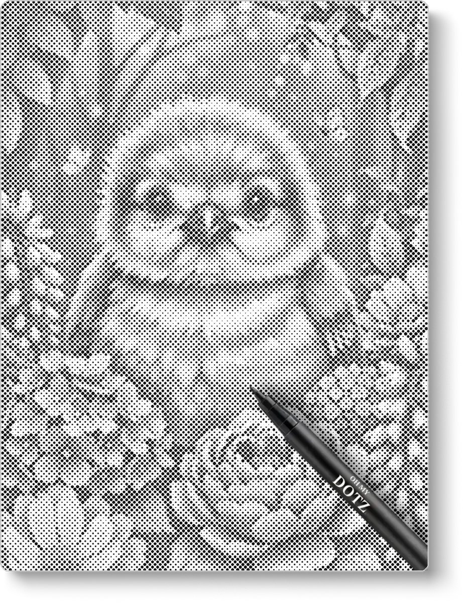 Kuiken met bloemen | Dot painting | 30x40cm | Dot painting | Oh My Dotz | Dots stippen | Diamond painting & Schilderen op nummer alternatief | Happy hobby