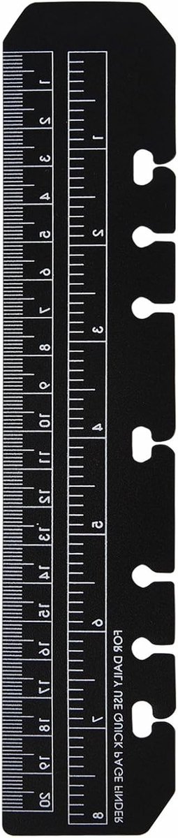 Zwarte A5 Liniaal van Plastic voor Vulbare 6-Ring Map en Notitieboek Organizer met Notitieblokken