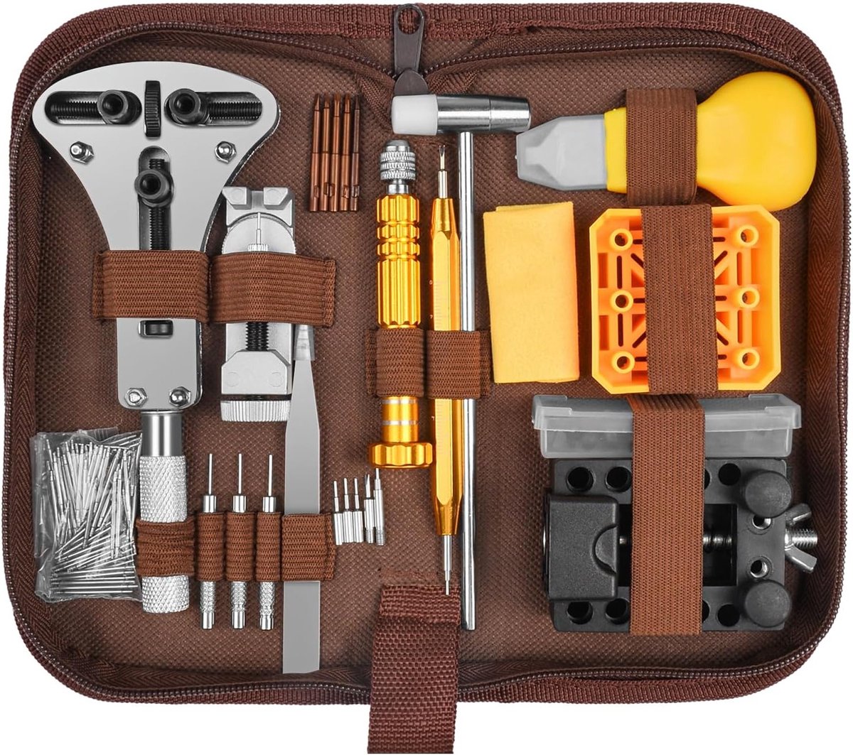 Professionele Horloge Gereedschapsset met Veerpen Tool, Horlogemaker Accessoires en Onderhoudsset