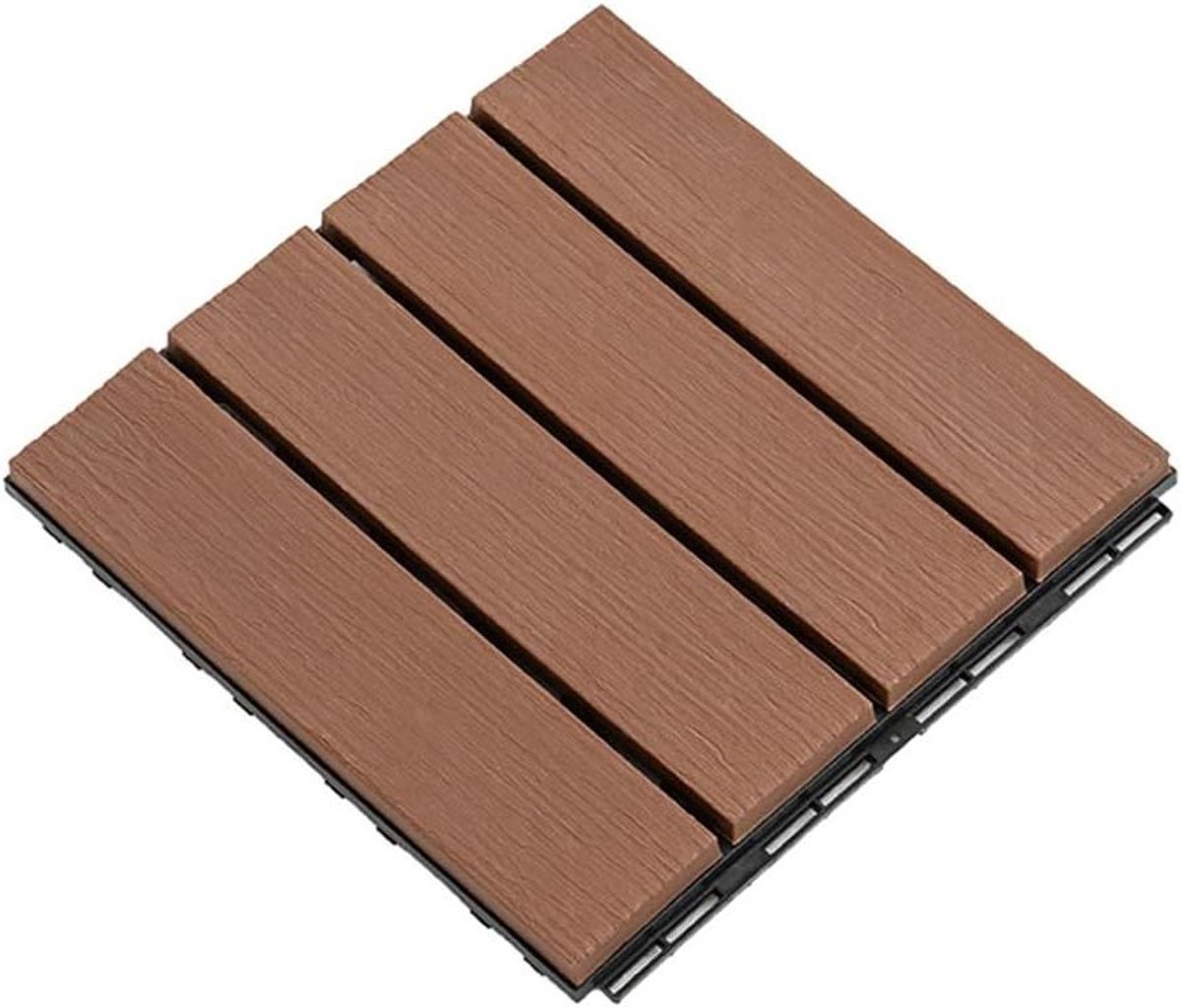 Composiet Vlondertegels - Buiten vloer - Terras aanleggen - Makkelijk kliksysteem - 11 stuks - A