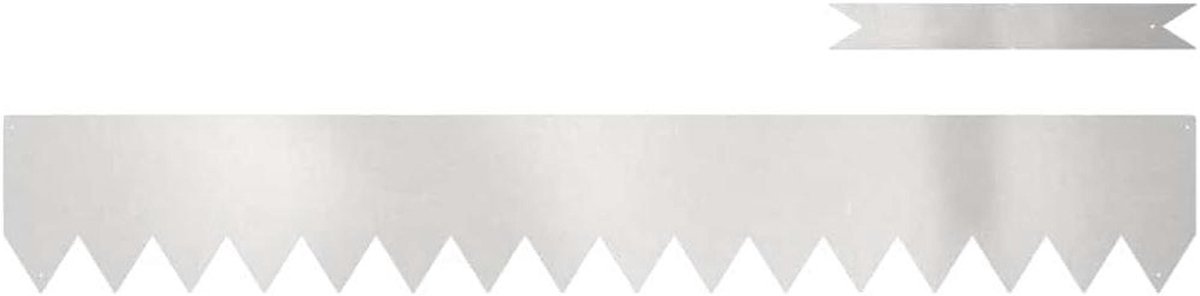 Tuinrand 10 stuks - Graskant scheiding - Tuin afscheiden - Roestvrij staal - 100 cm lengte - Zilver