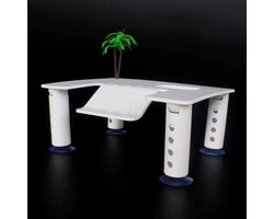 Nomo Reptiel Platform Schildpad Koesteren Aquarium Vissen Tank Klim Ladder Eiland Drijvend Platform Schildpad Platform Klimmen Ladder Ramp Aquarium Tank Terrarium Ornament met zuignap