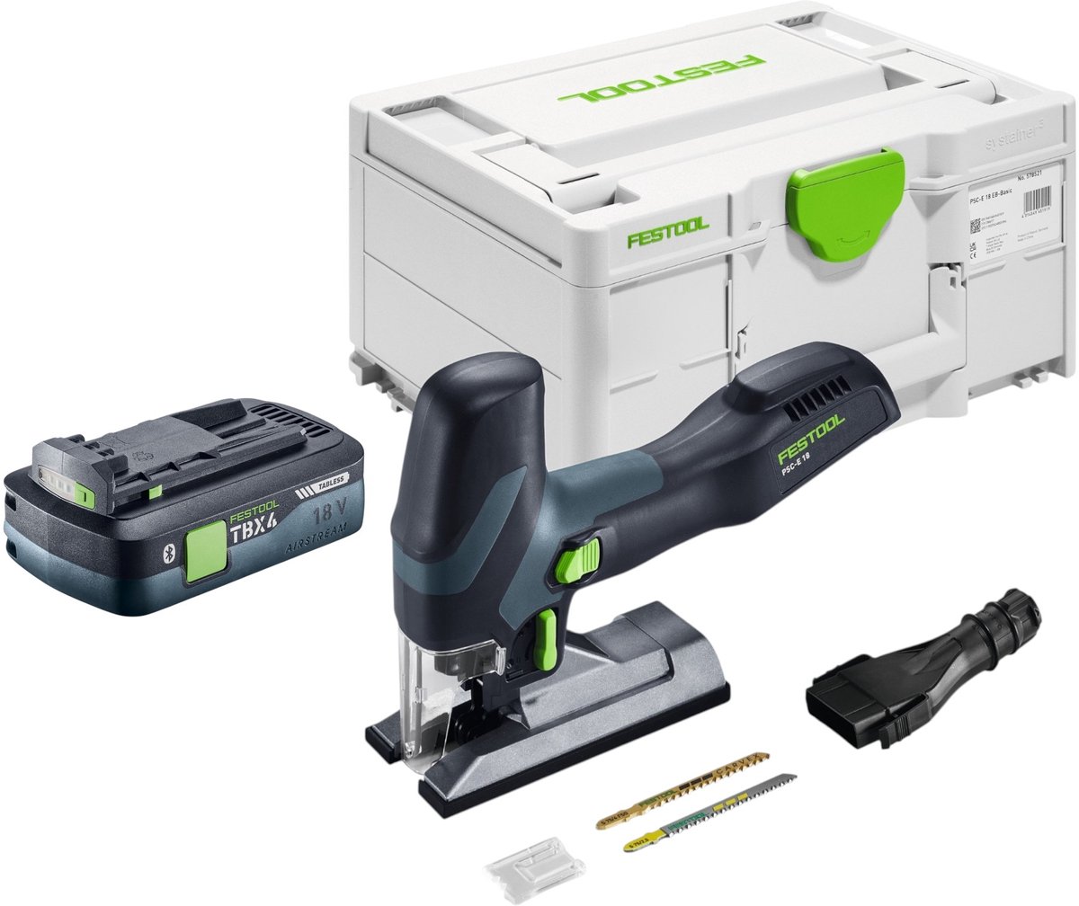 Festool PSC-E 18 EB-Basic accu pendelzaag 18 V 40 mm + 1x accu 4,0 Ah + Systainer - zonder oplader