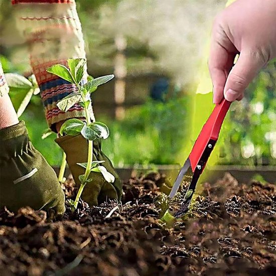 Onkruidmes Handgereedschap - Onkruidwieder Set - Tuinonderhoud Gemak - Wortel Snijdend Ontwerp - 26 cm Lengte - Geel — afbeelding 3