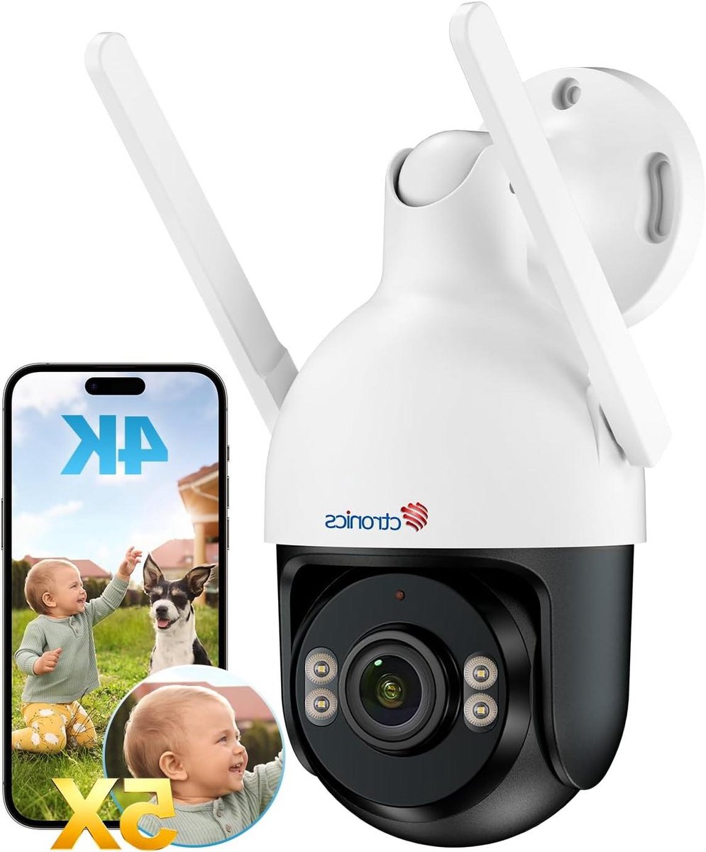 Beveiligingscamera Buiten - IP Camera - Huis Beveiligen - 4K Dubbele Lens - 5x Zoom - Wit