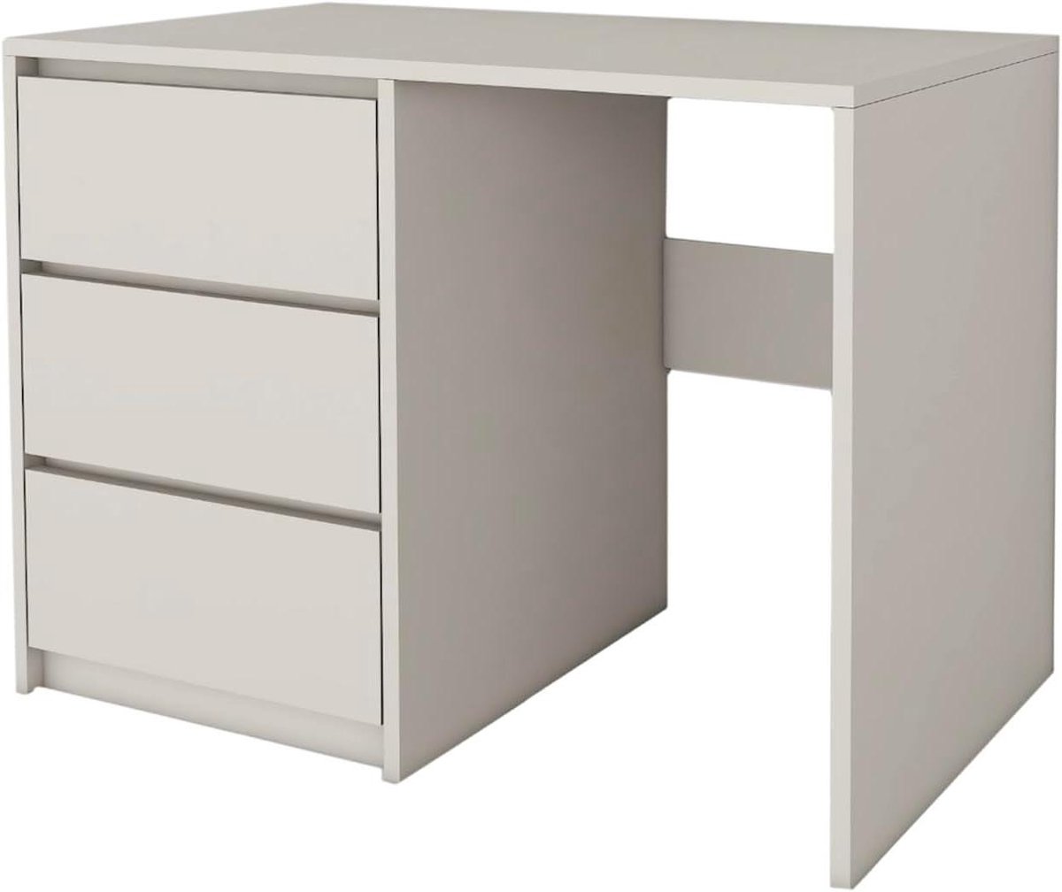 Bureau met Lades - Computer Tafel - Thuiswerken Organiseren - Soepele Ladegeleiders - 96x77cm - Cashmere