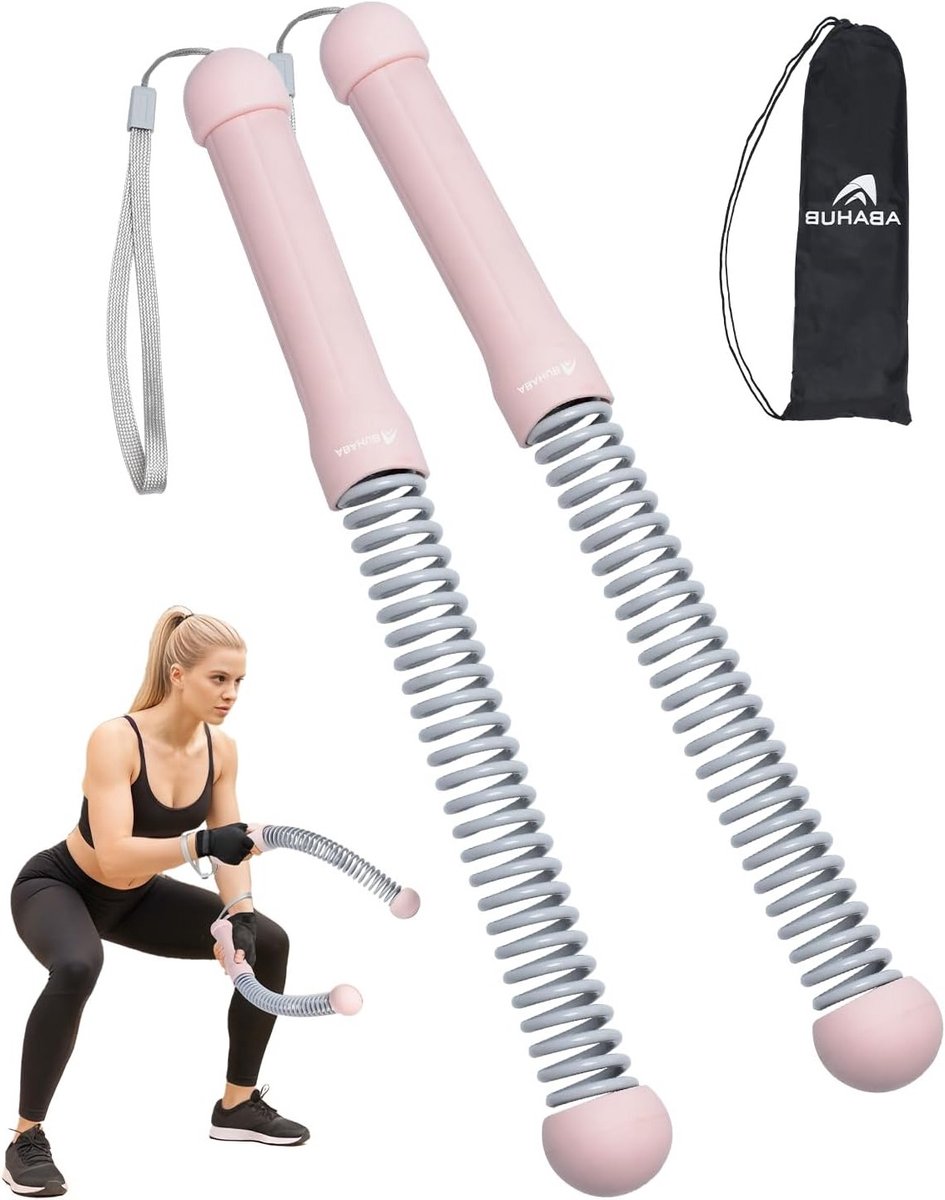 Zware Ropeless Battle Rope in Roze voor Krachttraining, Cardio en Fitness Workout