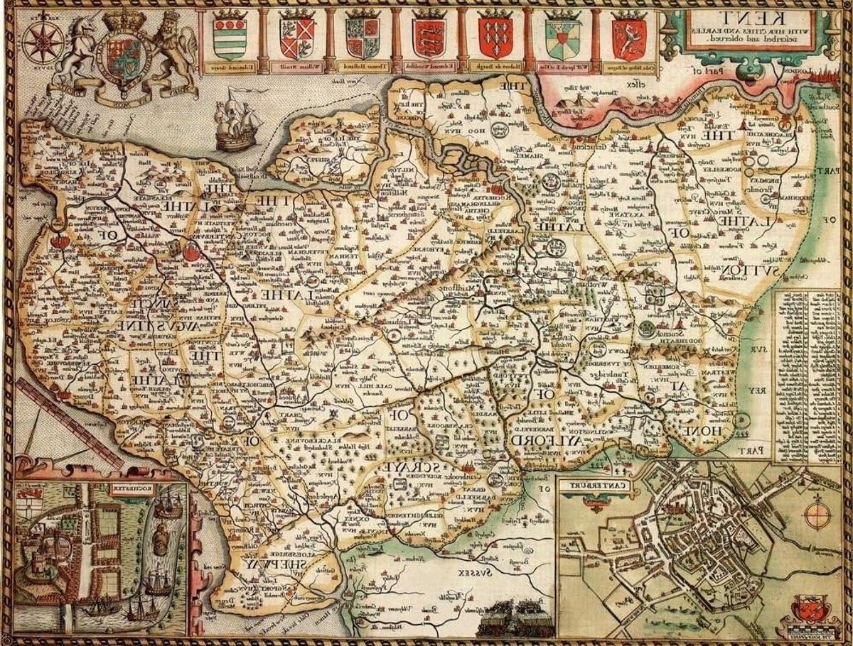 Historische Kaart Puzzel - Landschap Puzzel Educatieve Puzzel - Ontspanning Thuis - Gedetailleerde Kaart - 66 x 50 cm