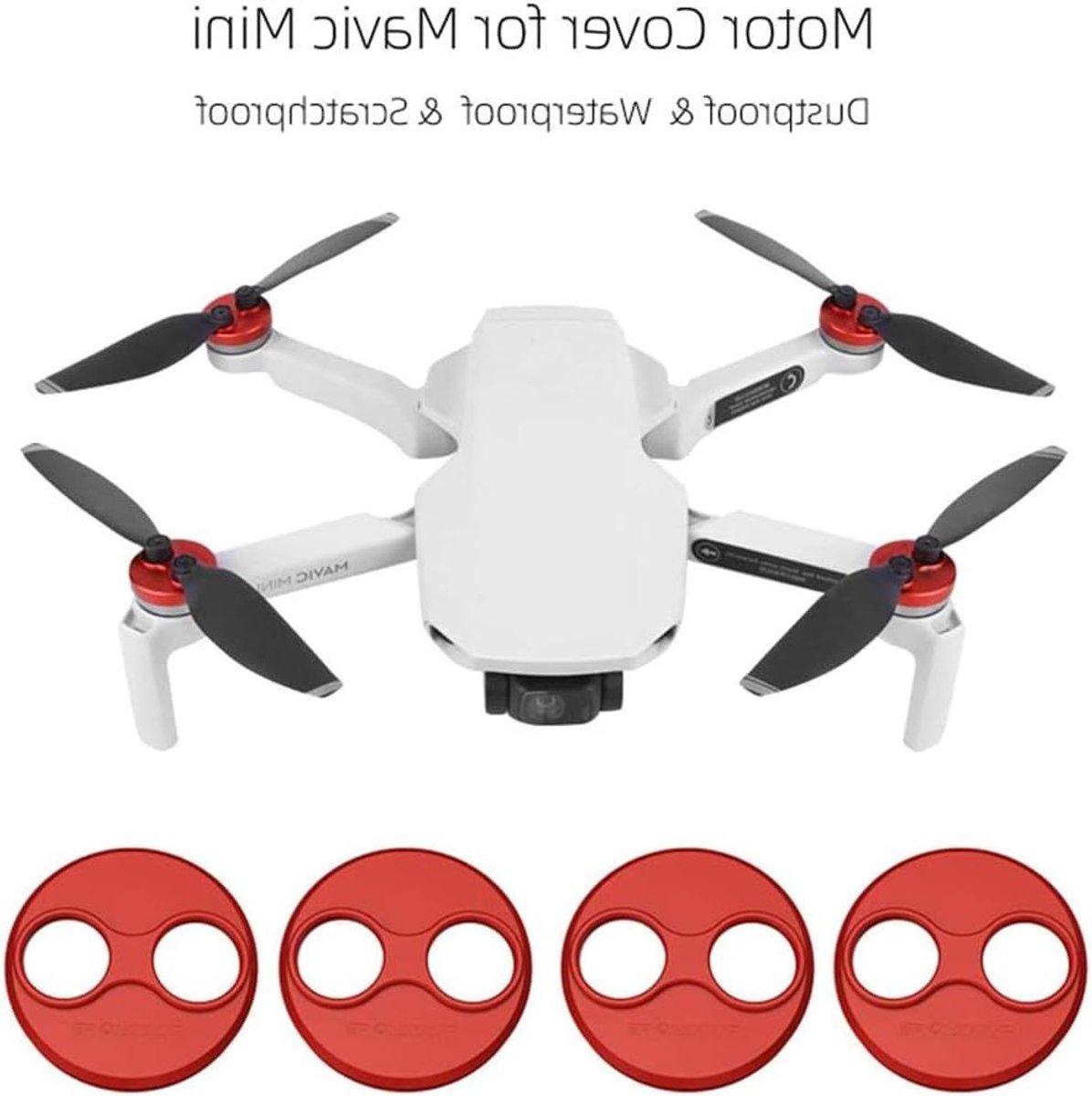 Motor Covers - Motor Beschermers - Drone Onderhoud - Aluminium Legering - 4 Stuks - Rood