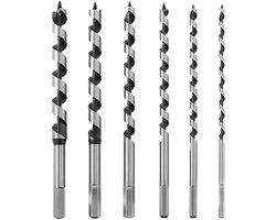 IMstore - Houtboor Set - Precisie Houtboren - Professioneel Gebruik - 6 Stuks - Carbon Staal - Voor Houtbewerking - 230mm Lengte