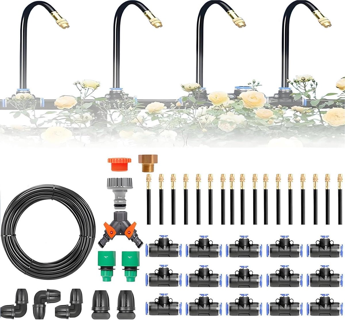Automatisch Tuinsysteem - Slimme Sproeier - Efficiënte Watering - 360° Dekking - Tot 50 Meter - Groen