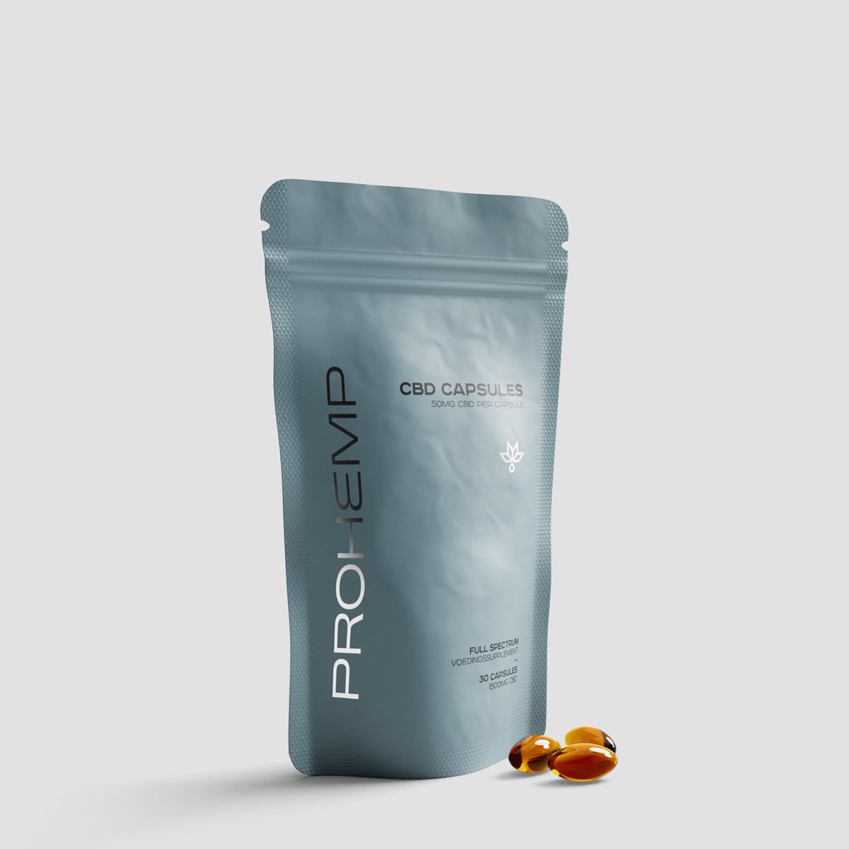 ProHemp CBD Capsules 30 stuks met 50 mg CBD – Full Spectrum Capsules met 50 mg Cannabidiol – Hennep Supplement met CBG, CBN, CBC en Terpenen – CBD Softgels met MCT-Olie – Hoogwaardig Hennepextract voor Dagelijks Gebruik