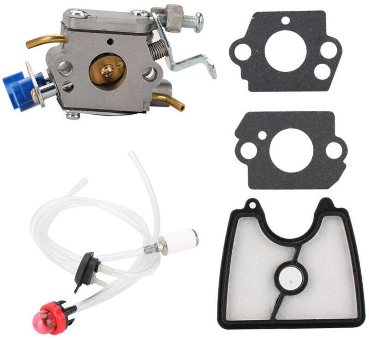 Carburateur 590460102 is geschikt geschikt voor de Husqvarna 125B, 125BX en 125BVX handblazers, en ook geschikt voor de Jonsered B2126 en BV2126 modellen. Hij is tevens geschikt geschikt voor de Zama C1Q-W37 carburateurs.