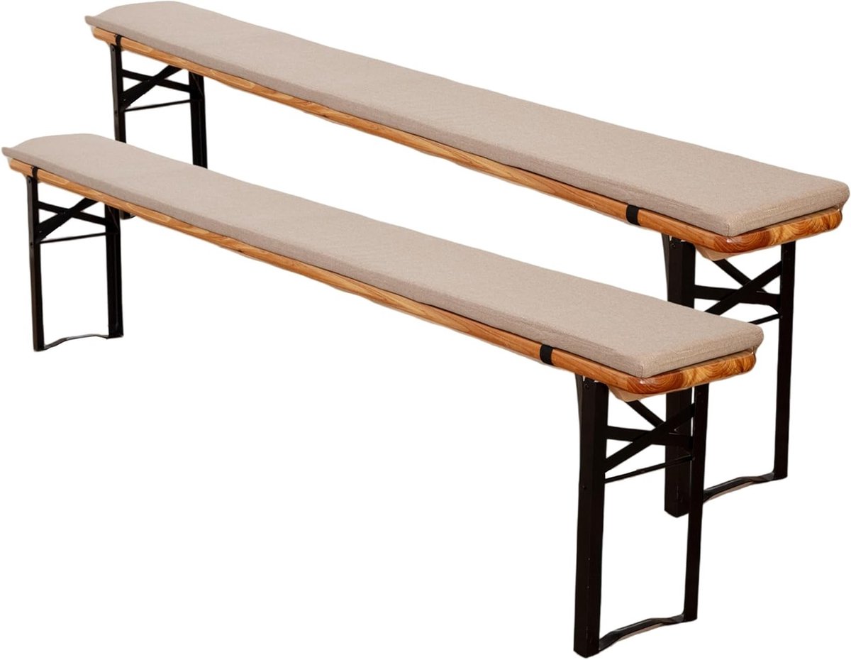 Comfortabele Zitkussen voor Bank - Antislip Kussen van Katoen en Linnen - 220 x 25 x 3 cm