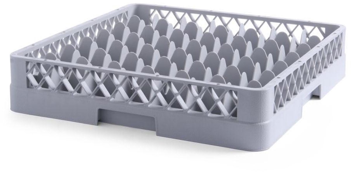 Vaatwaskorf Glaswerk Glazen Mand Efficiënt Reinigen 36 Vakken Indeling 50x50cm Grijs