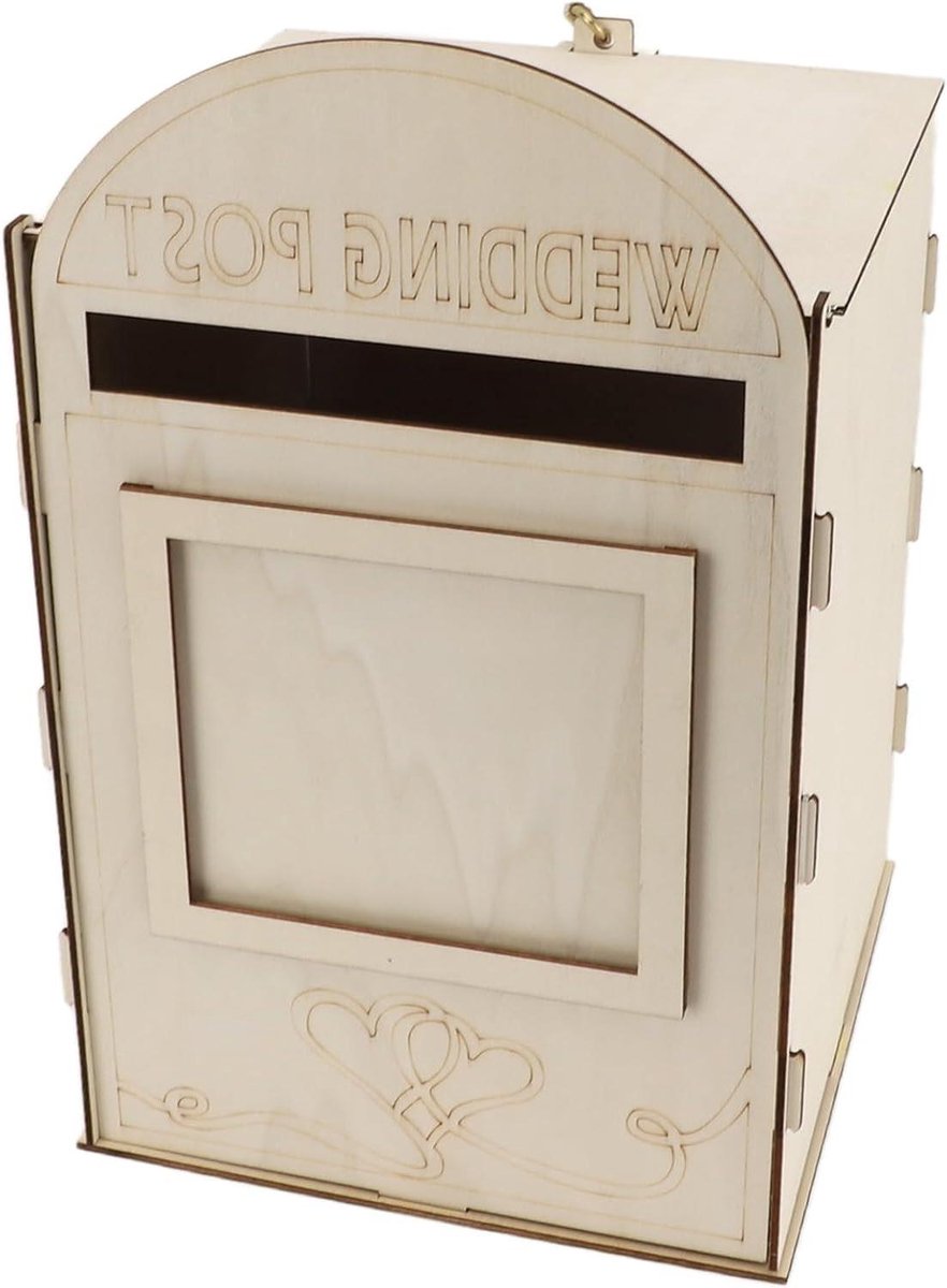 Houten Bruiloft Mailbox - Gastenboek Box Kaarten - Bewaren Wenskaarten - Uniek Post Stijl Ontwerp