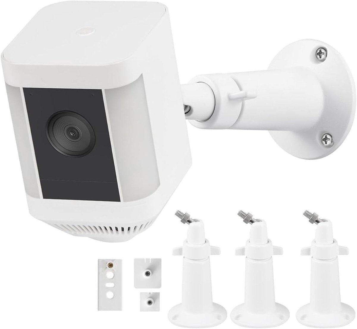 Wandmontage Camera Beugel - Camera Houder - Beveiligingscamera Monteren - 360 Graden Verstelbaar - 2 Stuks - Wit