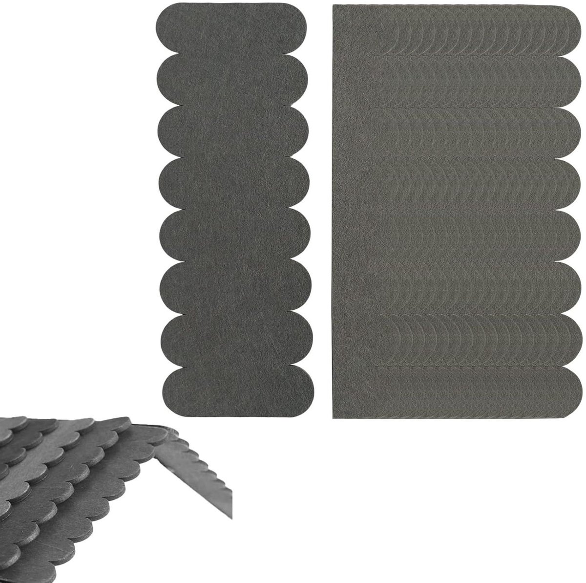 Dakbedekking Vilt - Dakshingles Waterdichte Bedekking - Kleine Gebouwen Beschermen - Zelfklevend en Waterdicht - 21 Stuks - Grijs