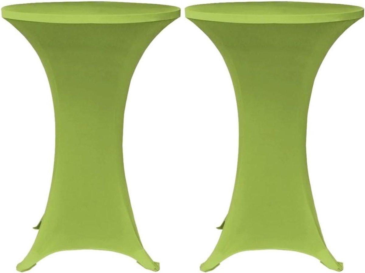 Statafelhoezen - Tafelbekleding Stretchhoes - Feestelijke Decoratie - Set van 2 stuks - 60 cm - Antraciet