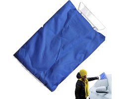 Ijskrabber met handschoen - Auto ruitenkrabber - Winterklaar maken - Warm en droog - 26.7 cm - Blauw
