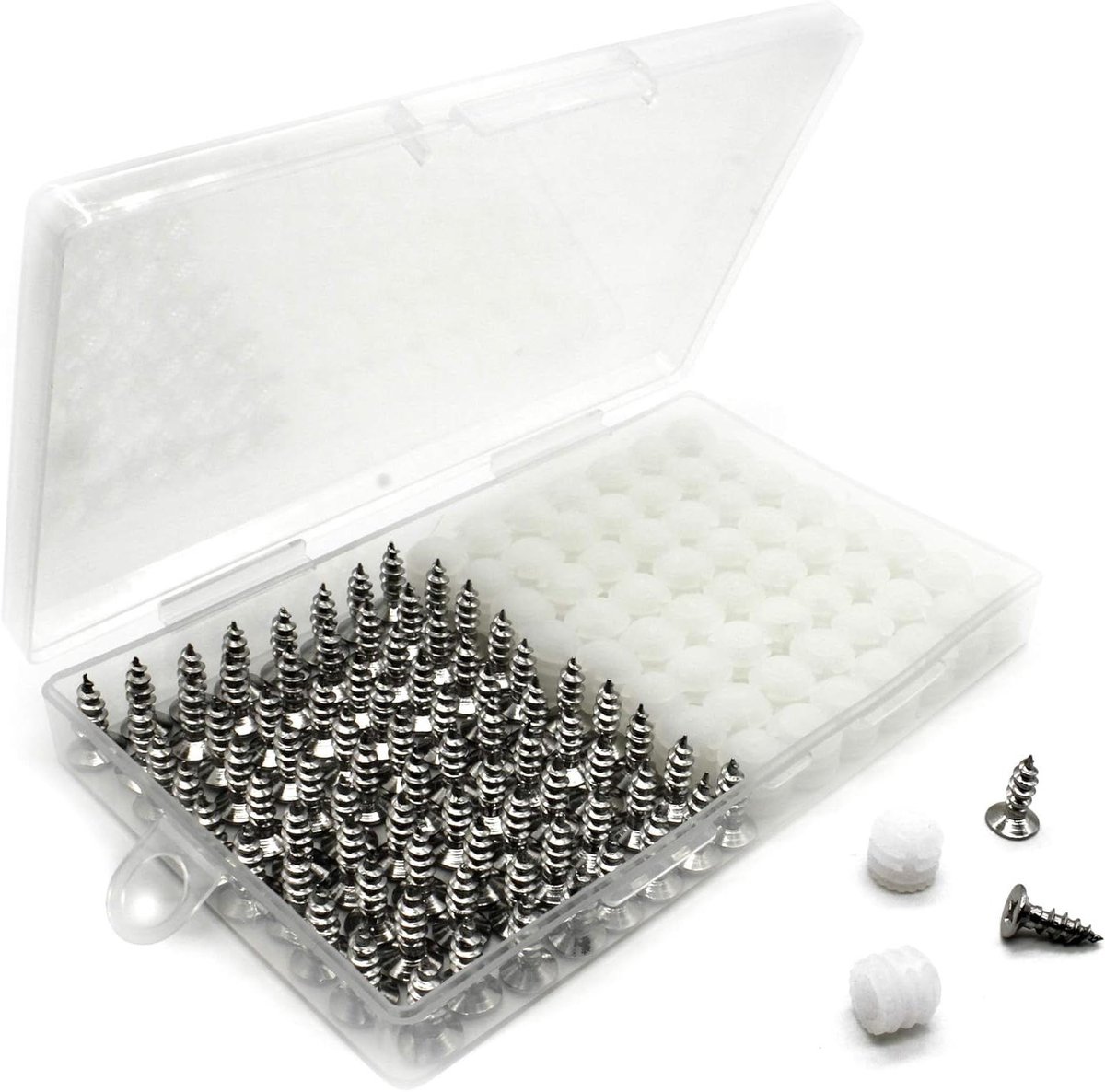 Hinge Plug Inserts - Dowel Inserts - Cabinet Repair - Reusable Hinges - 100 Pack