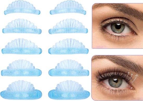 Wimperlift Shields - Wimperkrul Pads - Natuurlijke Wimpers Krullen - Innovatief Ontwerp - 5 Paar - Blauw