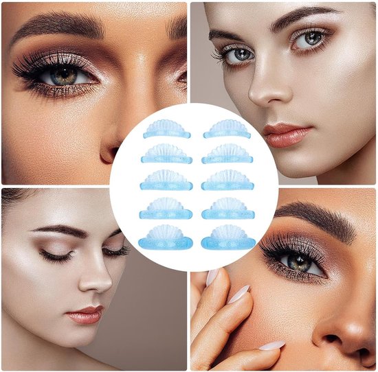 Wimperlift Shields - Wimperkrul Pads - Natuurlijke Wimpers Krullen - Innovatief Ontwerp - 5 Paar - Blauw