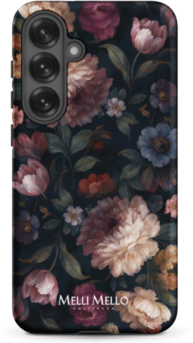 Melli Mello Telefoonhoesje Noir Bloom (Tough Case) - Samsung Galaxy S25 Plus