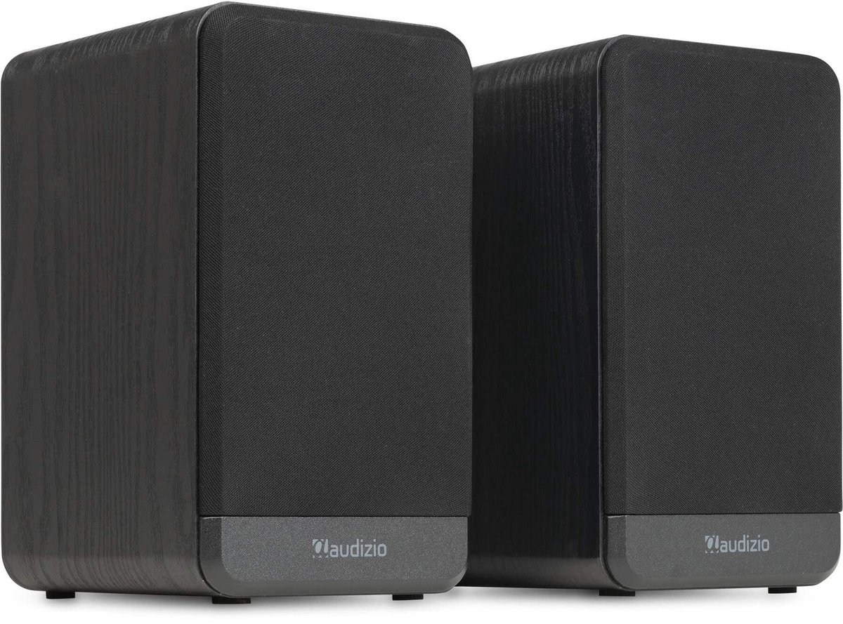 Boekenplank speakers - Audizio BS10 actieve speakerset - HiFi speakers met Bluetooth - 80W - Zwart
