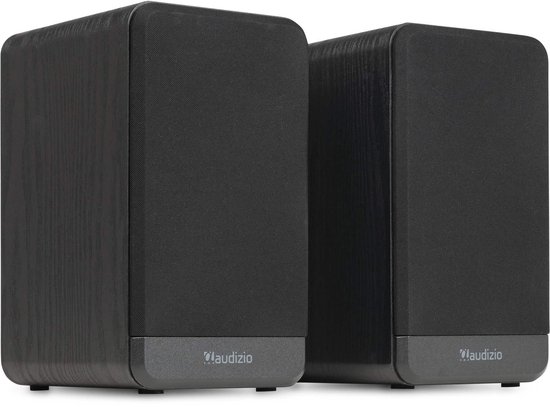 Boekenplank speakers - Audizio BS10 actieve speakerset - HiFi speakers met Bluetooth - 80W - Zwart