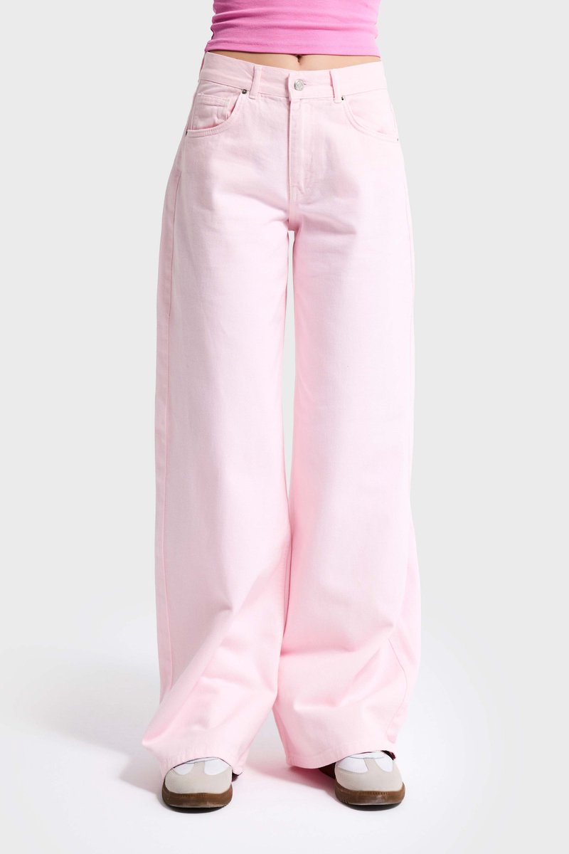 It's Basic - ELENA PALAZZO MID RISE JEANS - BLUSH
