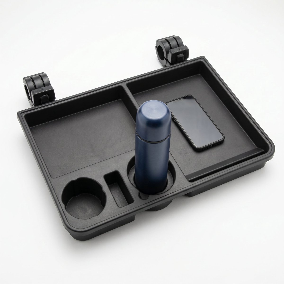 Cheqo® Vrachtwagentafel - Truckertafel - Universele Autotafel - Dienblad Auto - Stuurtafel met Bekerhouder - Reistafel - Laptoptafel Auto - Eettafel Auto - Snackstafel - Organizer Auto - Drive-In Tafel - Auto Accessoires - Bureautafel