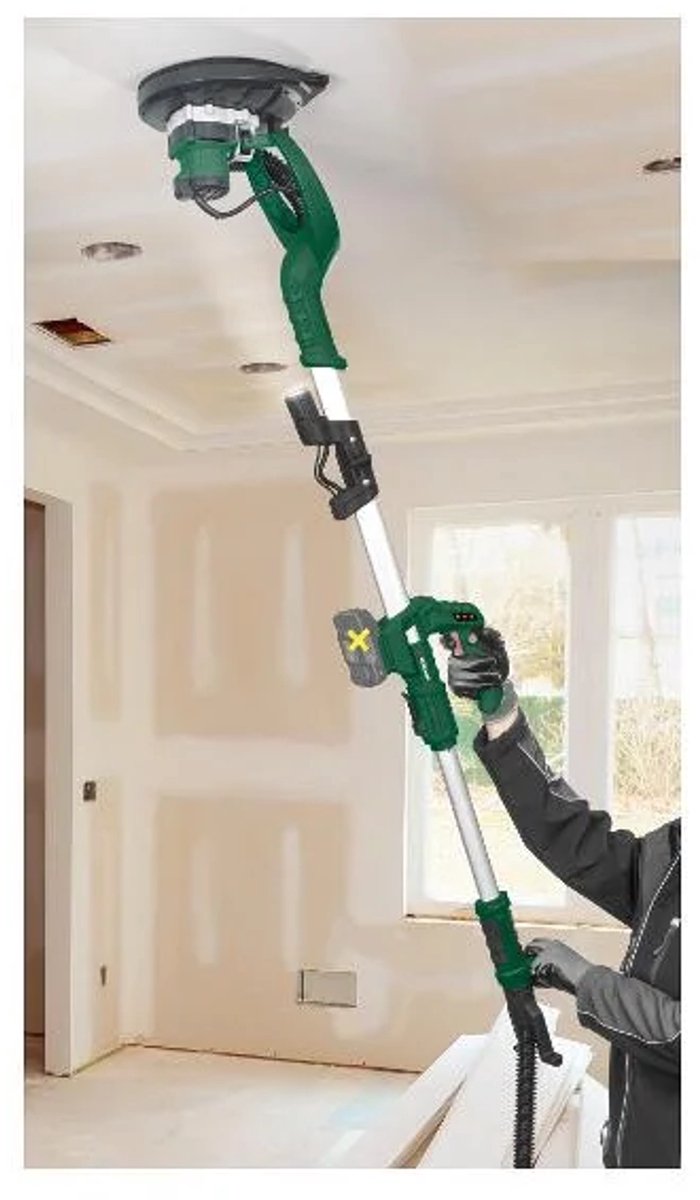 Parkside Accu Plafond en Wand Schuurmachine 20 V zonder accu en lader - Apparaat compatibel met alle accu's van de serie PARKSIDE X 20 V Team - Met instelbare snelheid voor optimale schuurresultaten - Uitschuivende aluminium telescoopsteel – foto 5