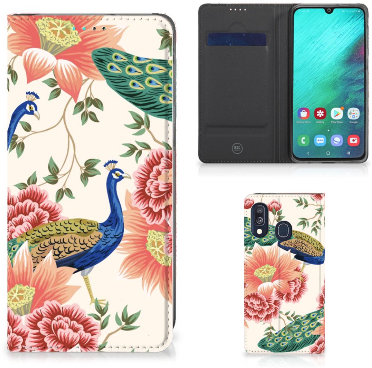 Hoesje maken voor Samsung Galaxy A40 Pink Peacock