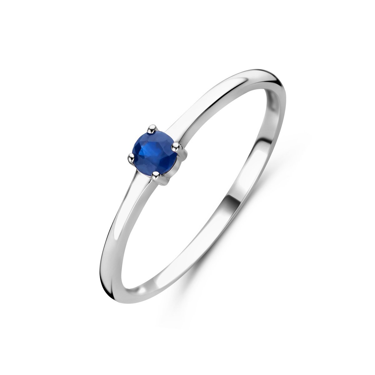 Gerhodineerd Zilver Ring Met Geboortesteen Saffier September 1337050