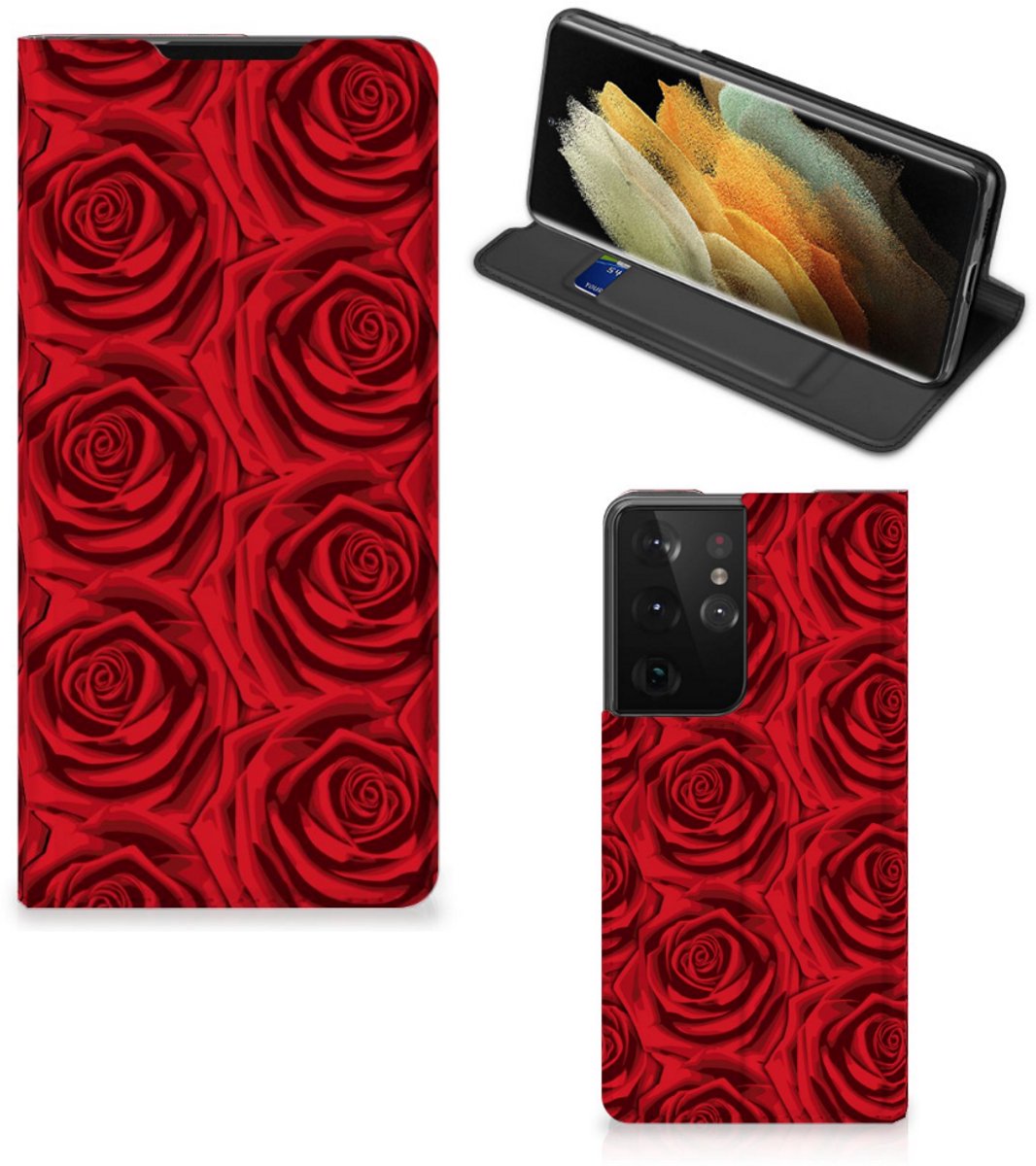 Samsung Galaxy S21 Ultra Smart Cover Red Roses