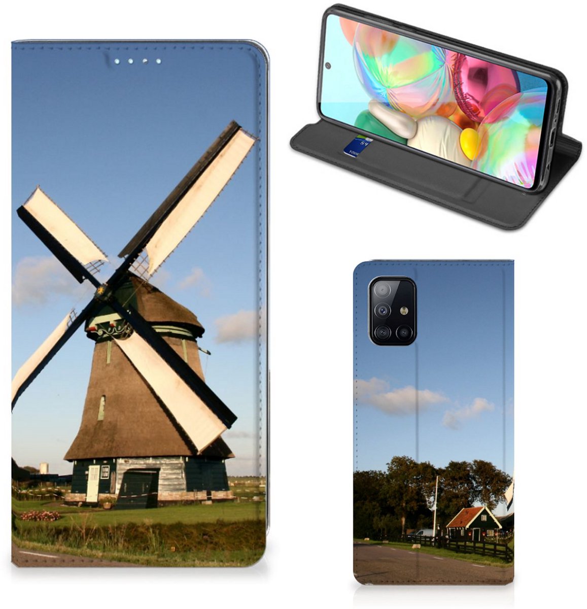 Book Case voor Samsung Galaxy A71 Book Cover Molen