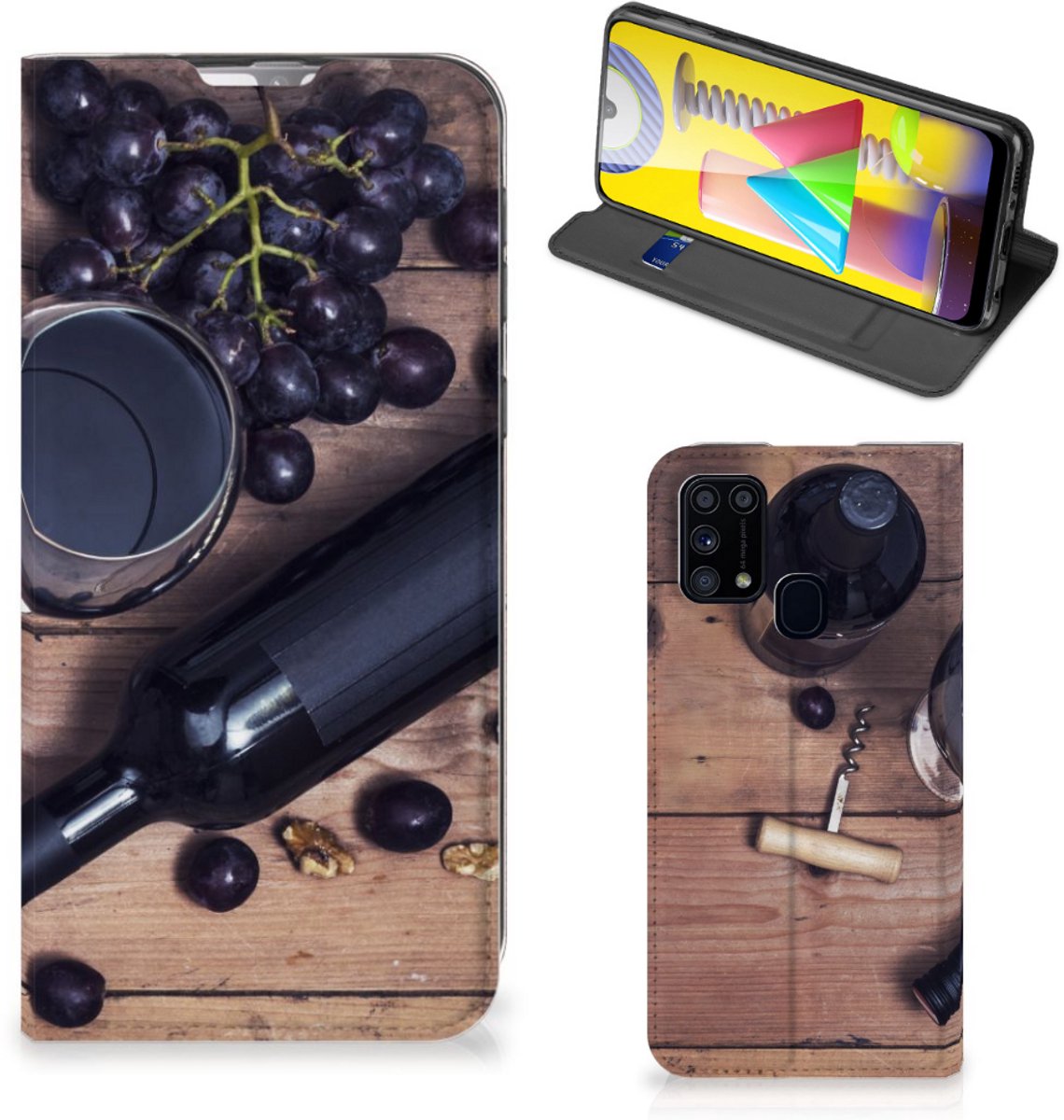 Samsung Galaxy M31 Flip Style Cover Wijn